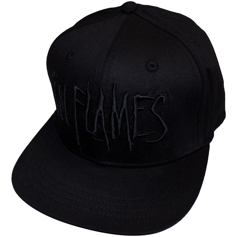 Rock Off officially licensed products In Flames Black Logo Snapback Baseball Cap One Size
