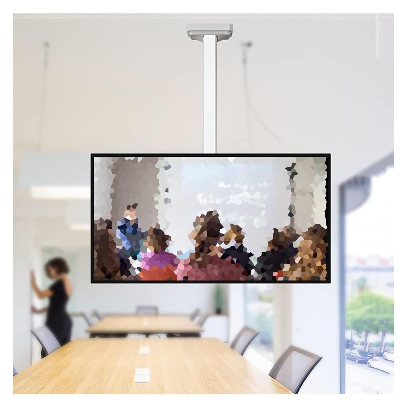 Support de plafond pour téléviseur en acier renforcé 65 pouces