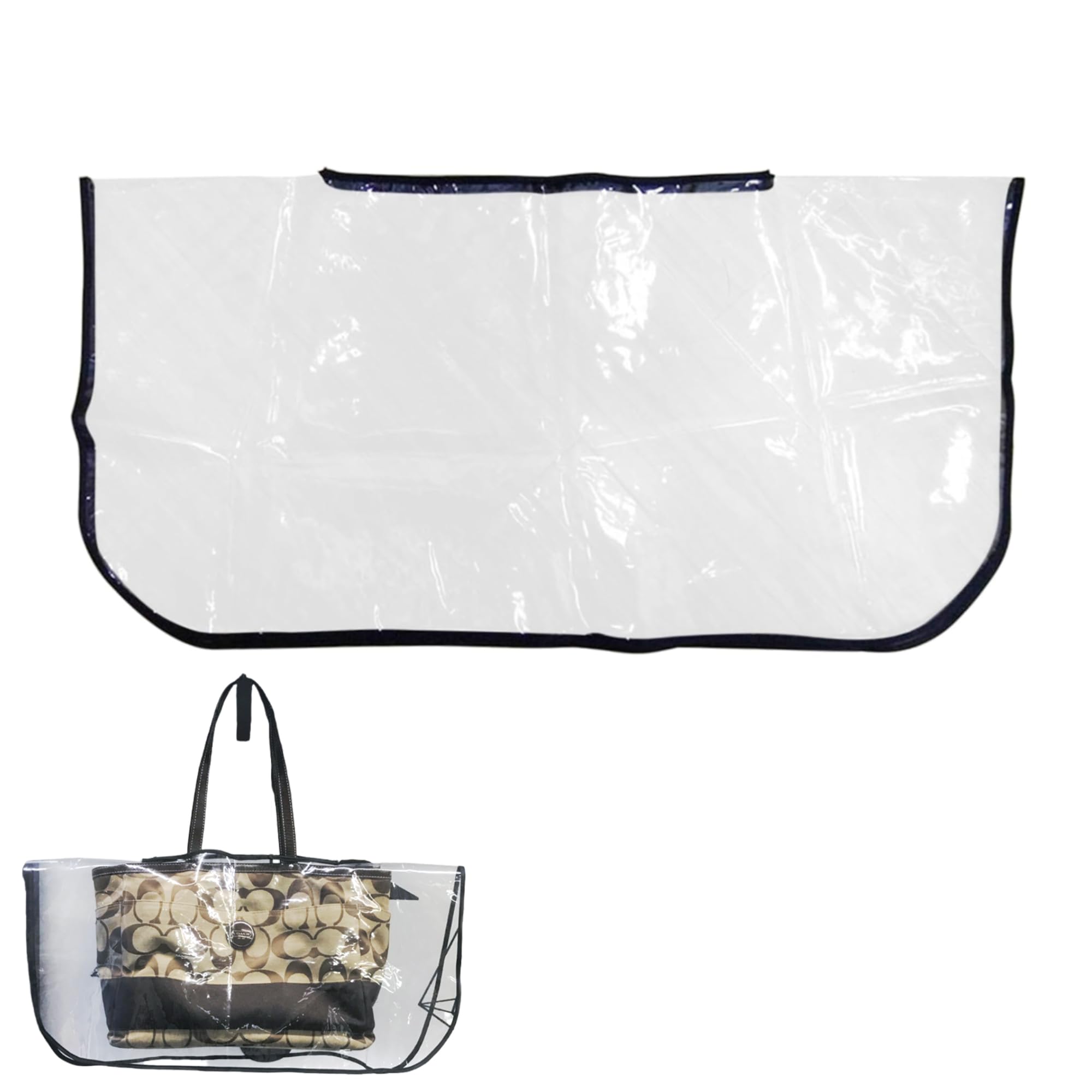 Wlizyzfhy - Impermeable transparente de PVC para bolsas de mano y bolsas (rectangular)