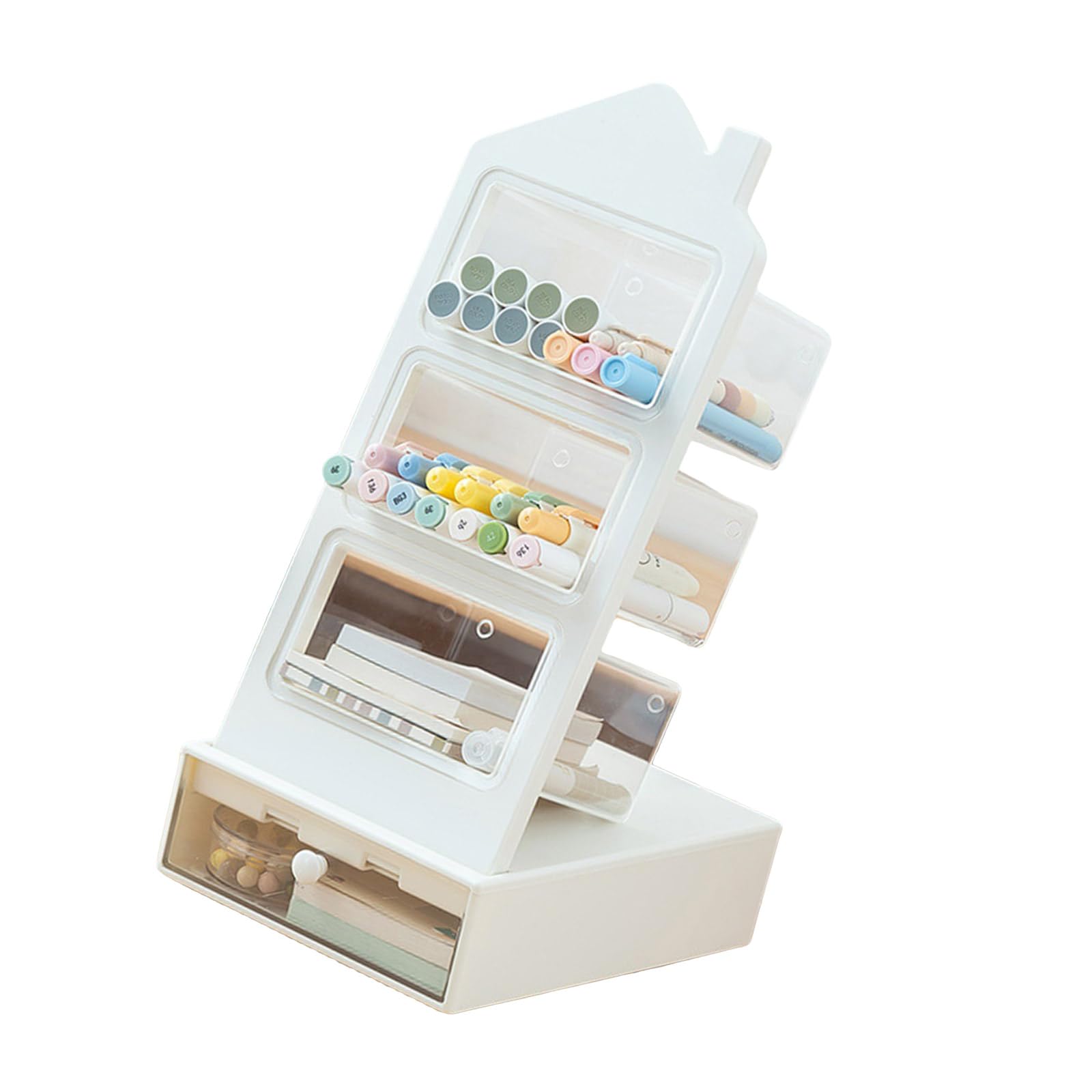 Organizzatori pennelli per trucco Porta cancelleria Portapenne Contenitore per matite Home Decorazioni per desktop Scaffale Portapenne Scaffale Organizzatori da scrivania multifunzionali