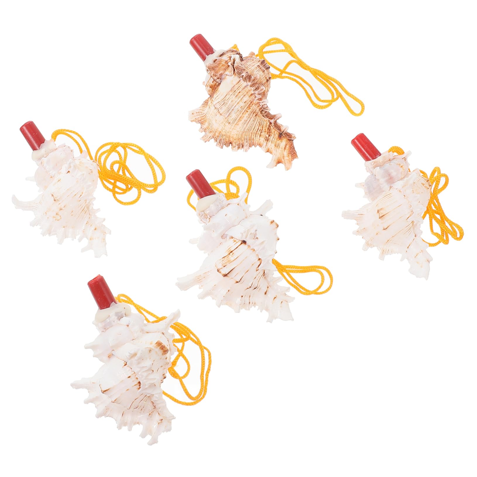ERINGOGO 5Pcs Conch Shaped Whistles for Parties Decorative Fun Party Favors for Birthdays Christmas