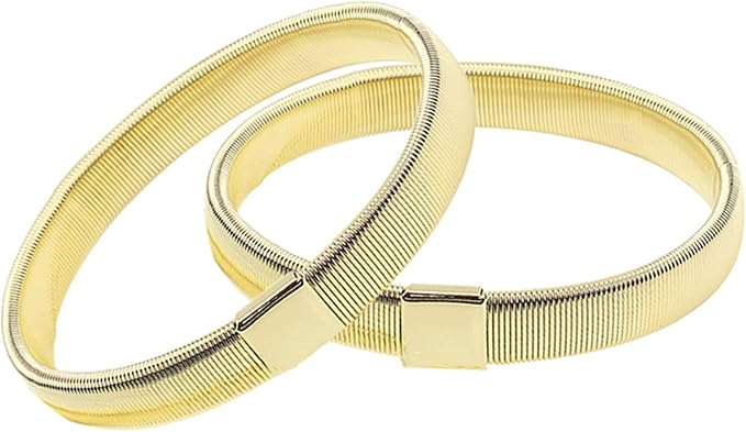 Amazon Yffsfdc アームバンド スプリングループ式のアームバンドおしゃれ 袖 金属製 ワイシャツの袖丈調整入学式ずれ落ち防止 サスペンダー ゴールド サスペンダー 通販