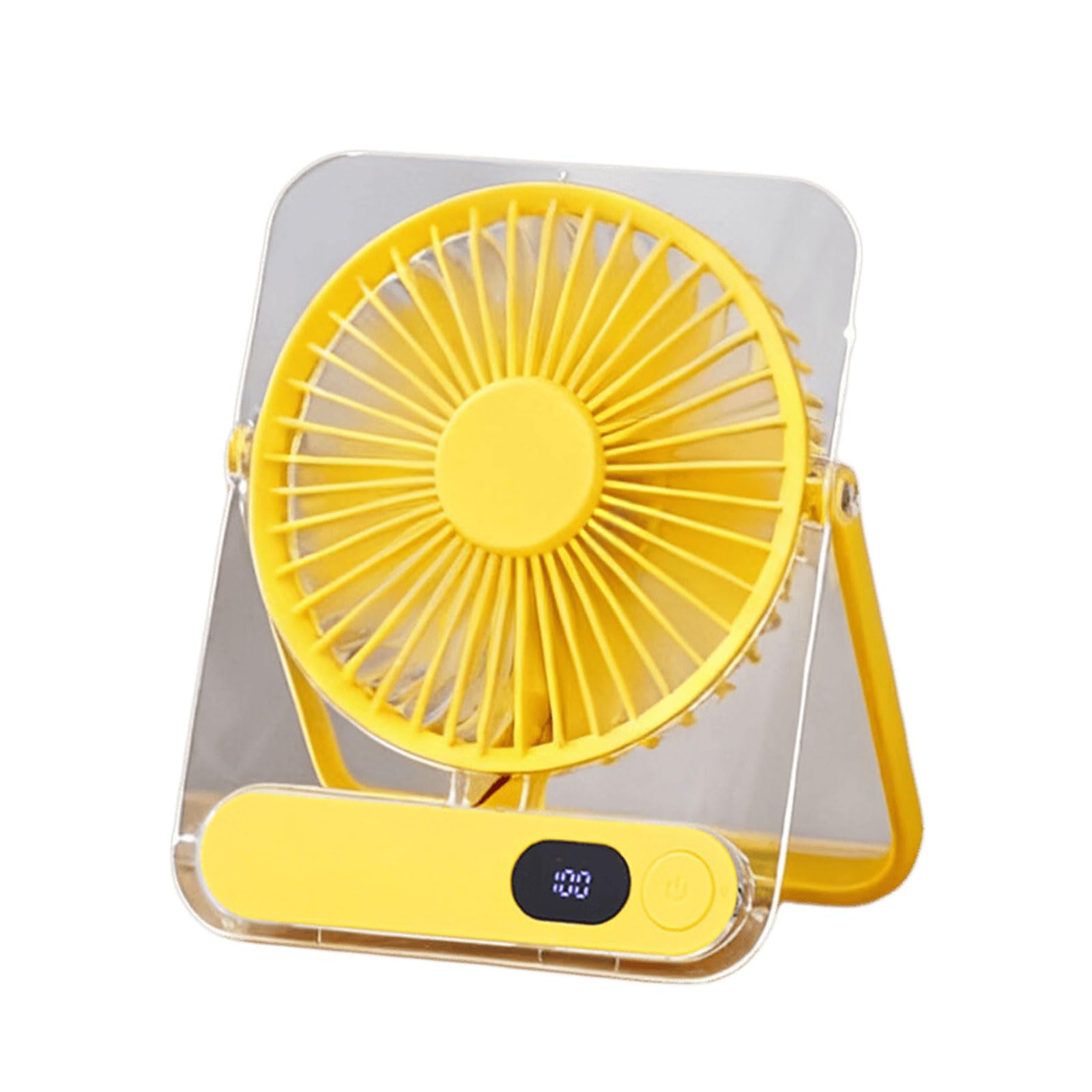 JDNH Portable Rechargeable Table Fan With 1500mAh Battery Attaches To Area Or Places On Desk Type C Charging For Indoor Outdo