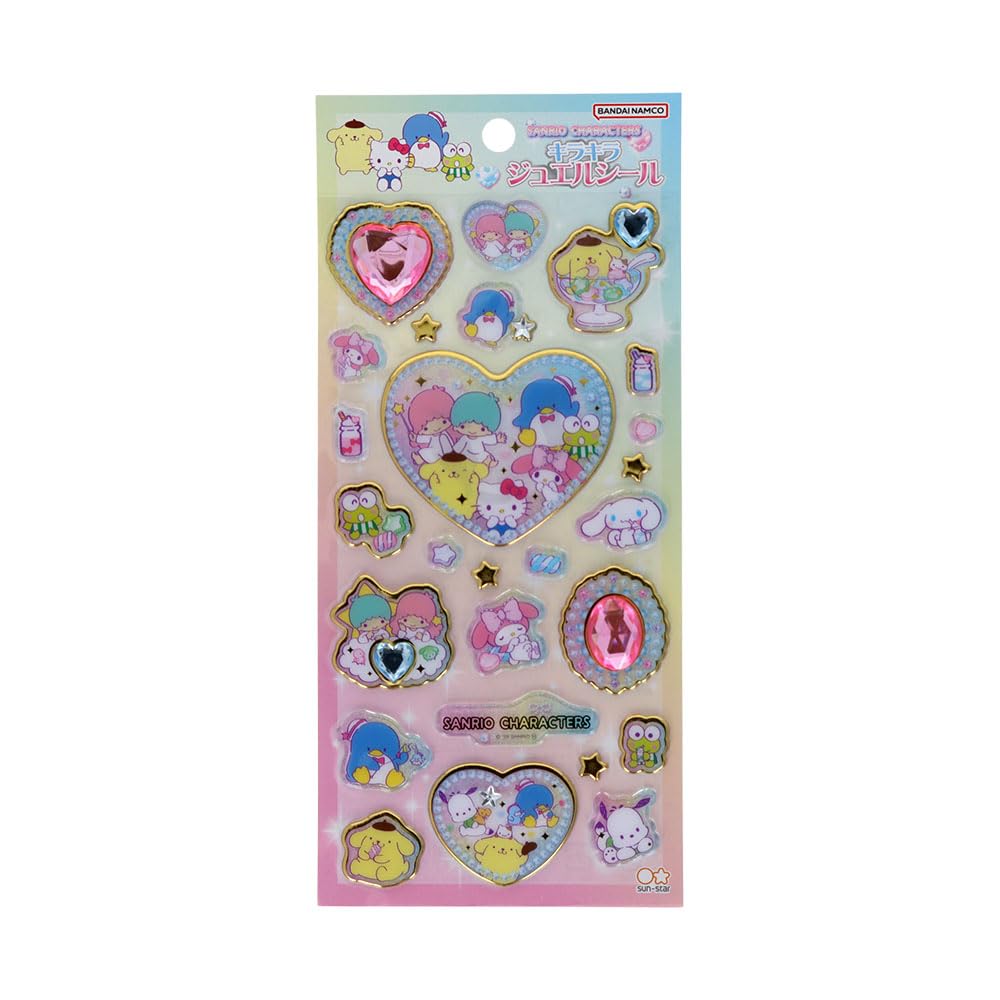 サンスター文具(Sun-Star Stationery) サンリオキャラクターズ グッズ シール ジュエル風 サンリオキャラクターズ S8815755