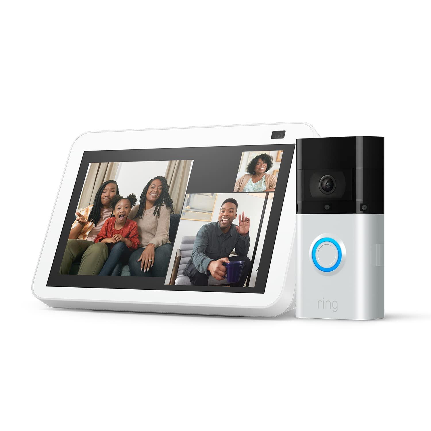 RingVideo Doorbell 3 by Amazon + Echo Show 8 White