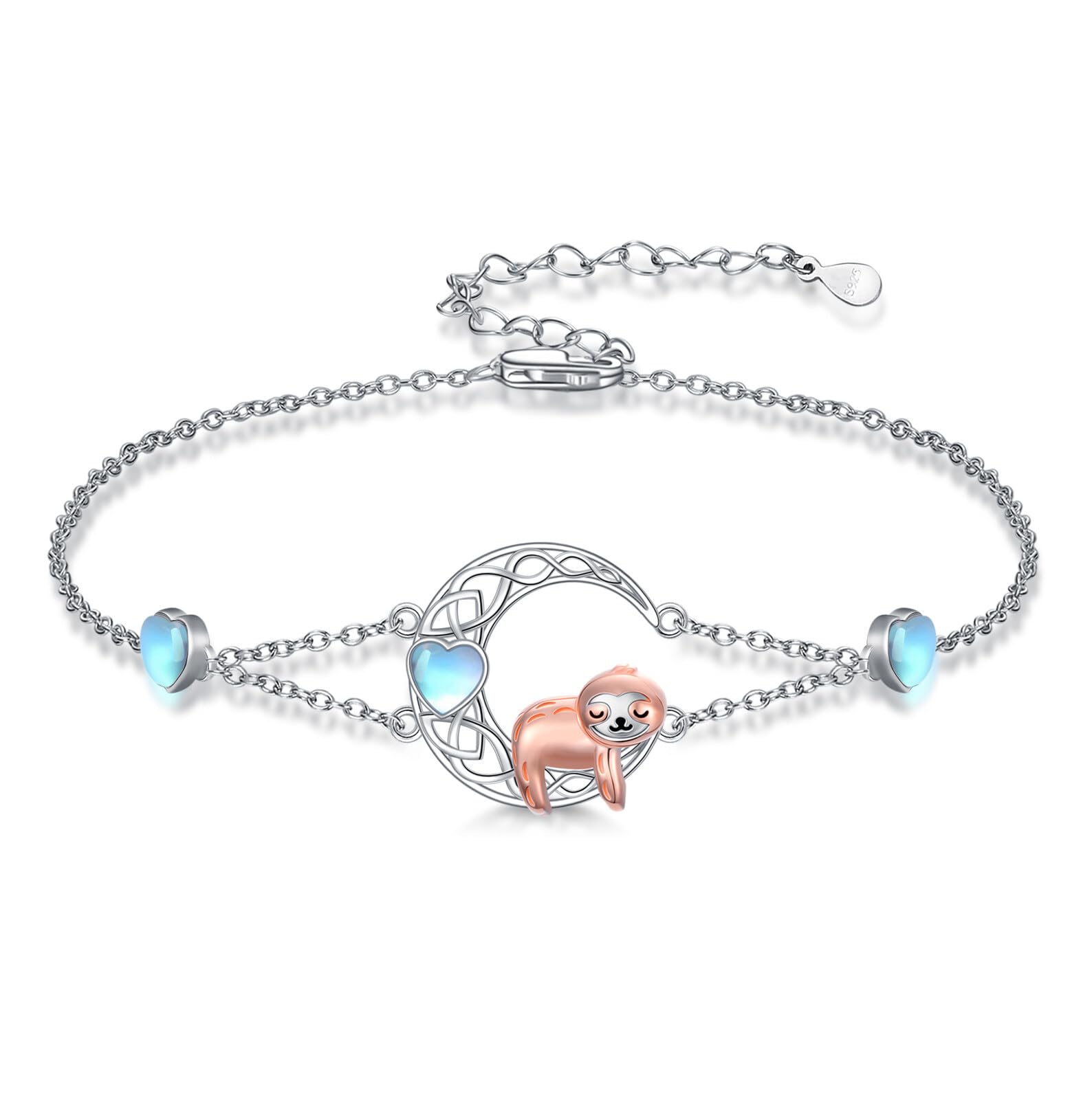 Dorunmo Pulsera de plata de ley 925 con diseño de ojo malvado, celta, gato, ola, tortuga, conchas marinas, enfermeras, hongos, pulsera de tobillo de buena suerte, joyería de cumpleaños para mujer