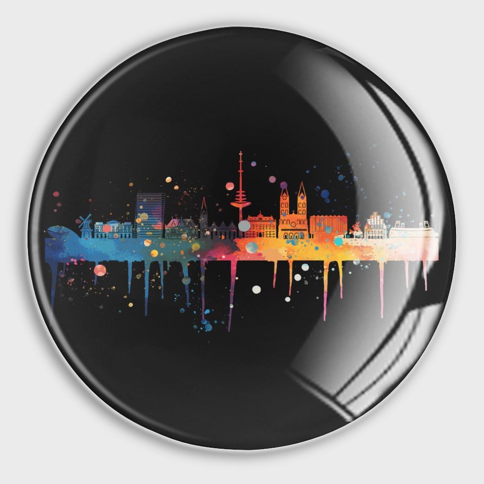 Aimants de réfrigérateur Skyline en verre pour embellir votre cuisine