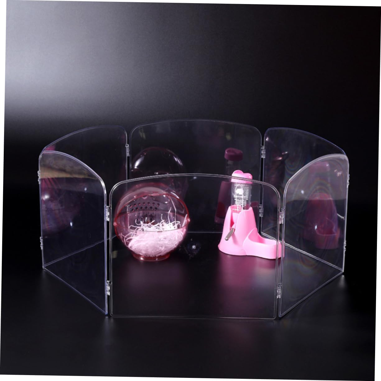 BESPORTBLE Portable Pet Playpen for Small Animals Transparent Plastic Fence for Indoor Outdoor Use Durable Hamster Playground Barrier Easy to Install