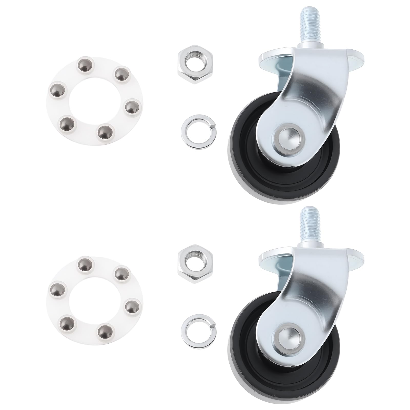 Sg Store 2Pcs 2-Ton Hydraulic Jack Caster Replacement Wheel For Garage 7X4cm