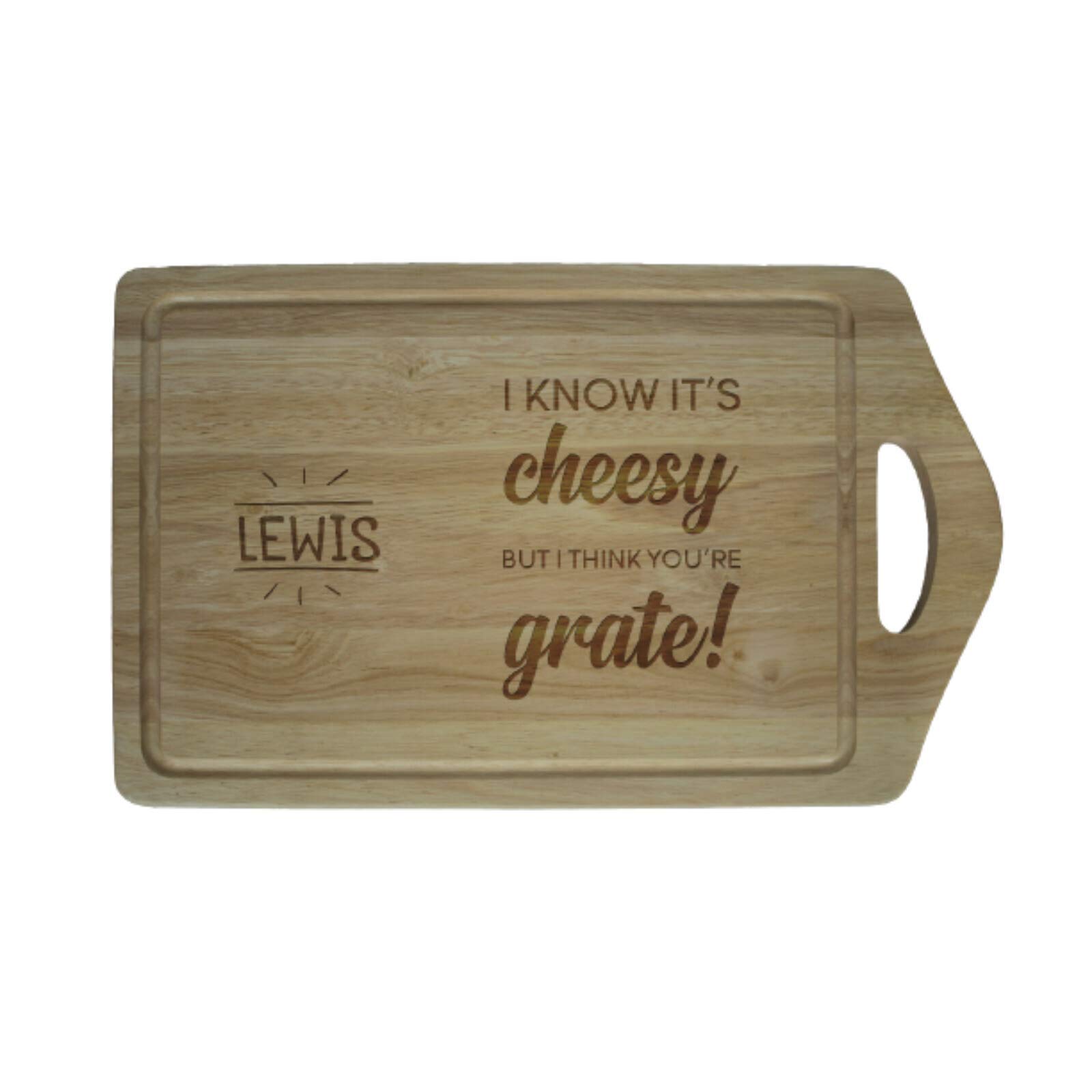 Be-Creative Tabla de cortar de madera personalizada, con grabado láser, tamaño extra grande, 450 x 280 mm, estilo 5