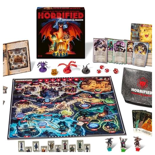 Ravensburger Horrified Games – Dungeons & Dragons – Gioco da tavolo di strategia – Migliora il pensiero critico e il lavoro di squadra – Gioco cooperativo – Sfide uniche con mostri – 1 a 5 giocatori