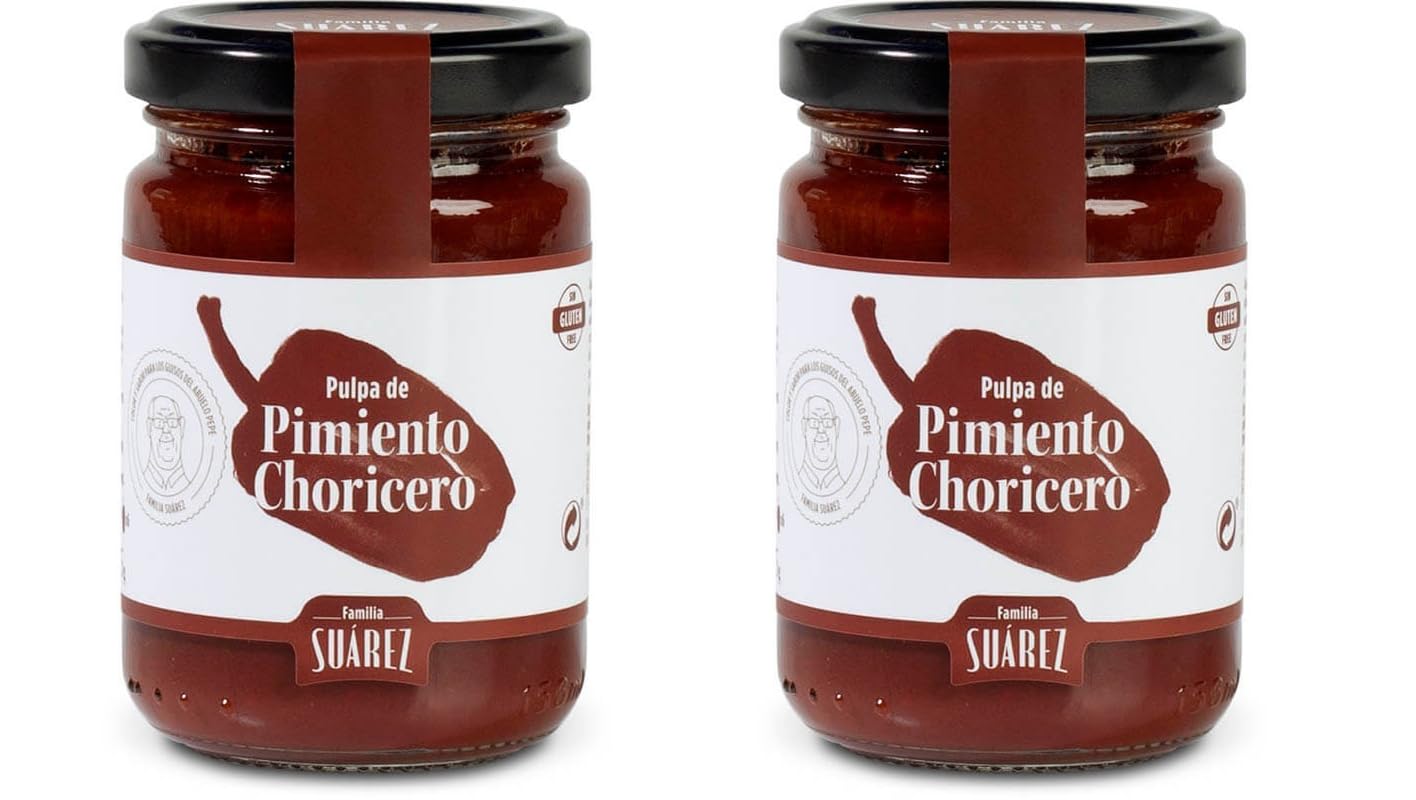 MADALO - Pack 2 unidades Pimiento choricero Familia Suarez tarro cristal 135grs - Total 270grs