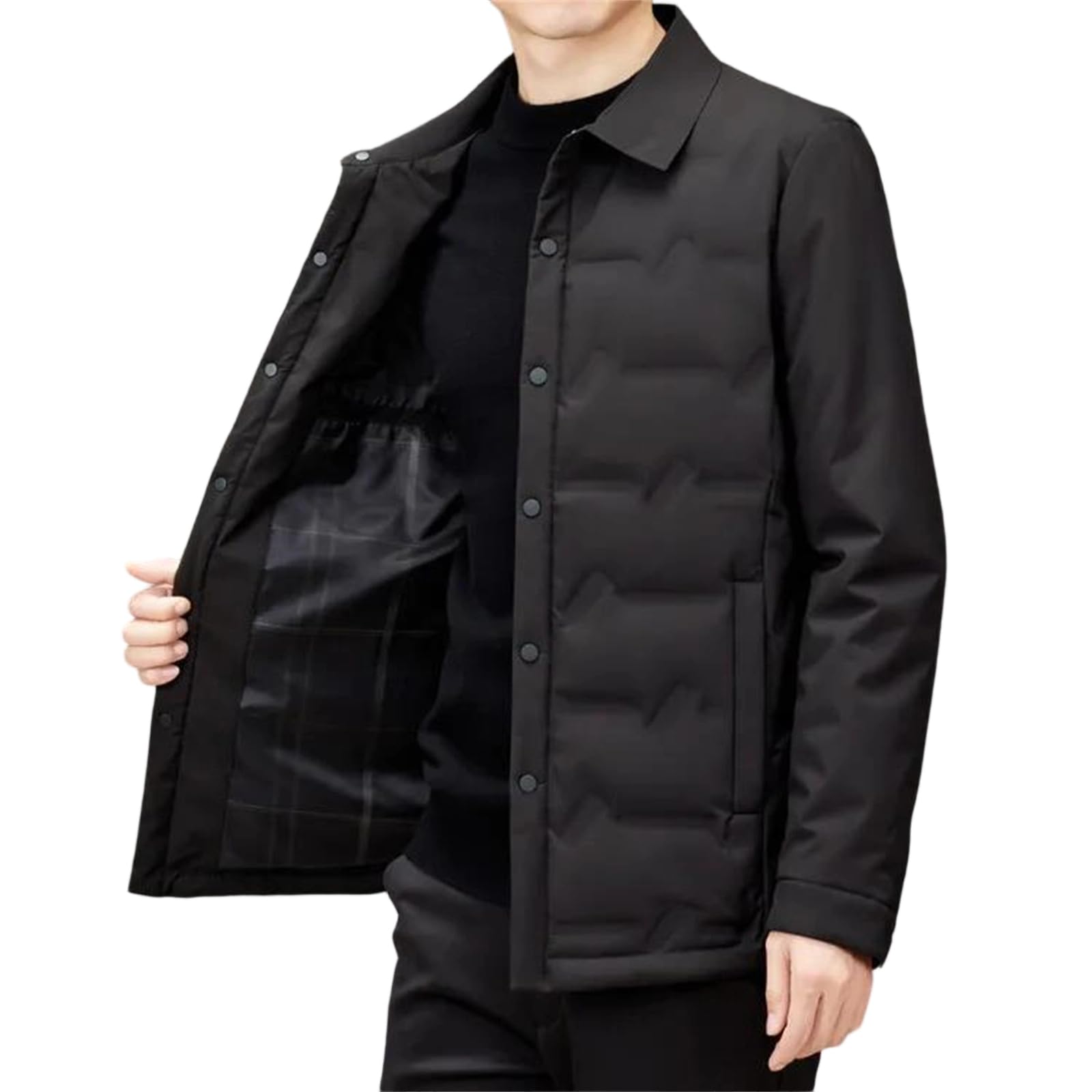 Doudoune à revers légers et manteau d'hiver chaud de style professionnel