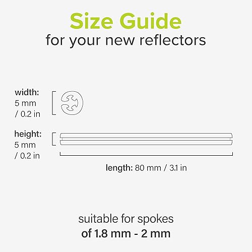 Miniatura 8 de VELMIA Reflectores de radios 36 piezas - Visibilidad de 360 y fácil montaje - Reflectores de radios de bicicleta hechos de material reflectante -