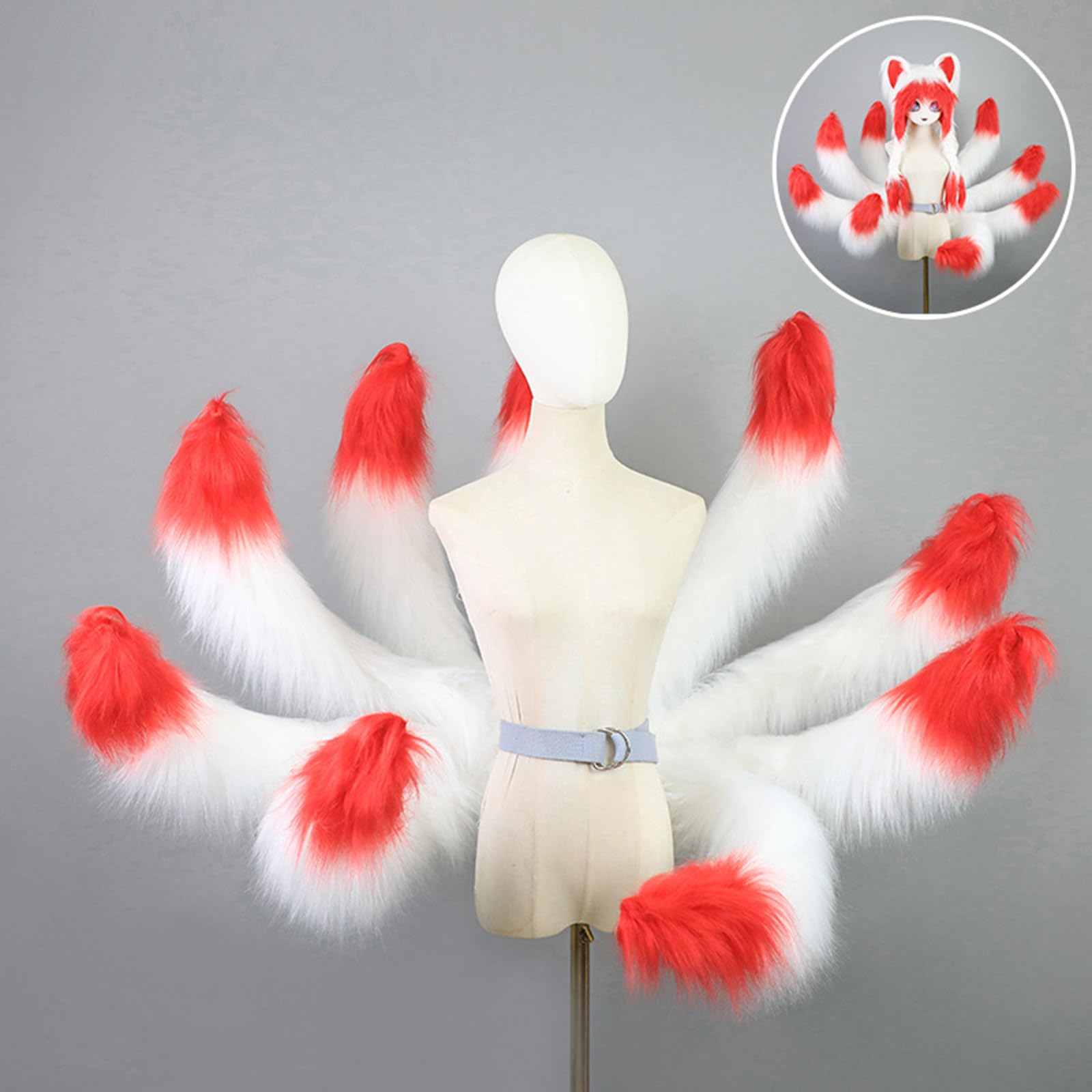 Coda di volpi a nove code Ahri Faux Furs Foxes Online Gaming Figure Cosplay Costume per Halloween Festa di Natale Ahri