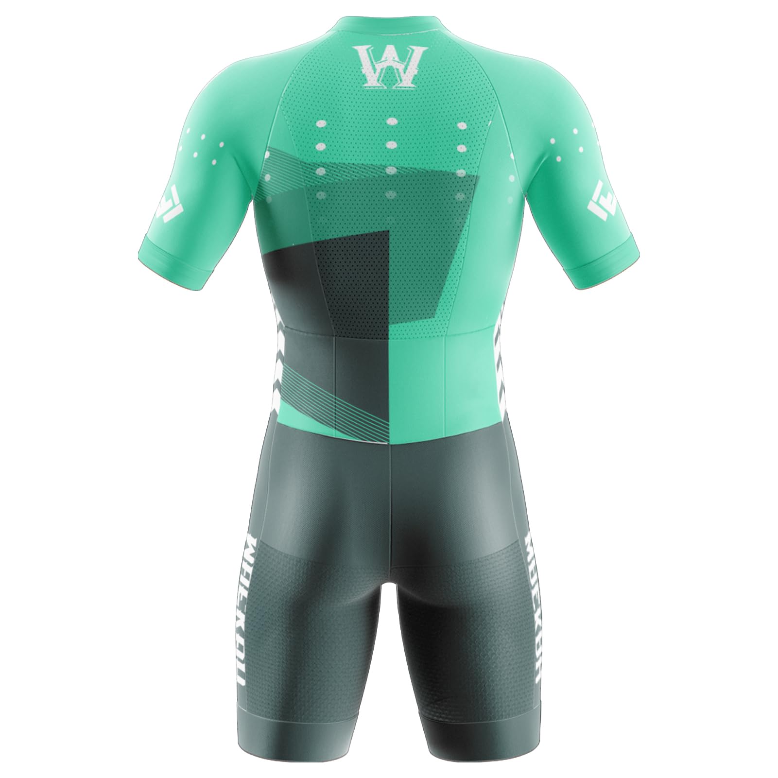 Summer Cycling Skinsuit Triatlón for Hombres, Pro Manga Corta Traje de Ciclismo, Racing Tri Suit de Bicicletas Acolchado de Gel, MTB Mono Bueno para Correr, Andar en Bicicleta