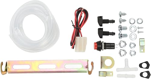 Miniatura 7 de Bomba de lavado de parabrisas de automóvil, kit de lavado de parabrisas fácil de reemplazar, práctico kit de bolsa de lavadora con bomba para