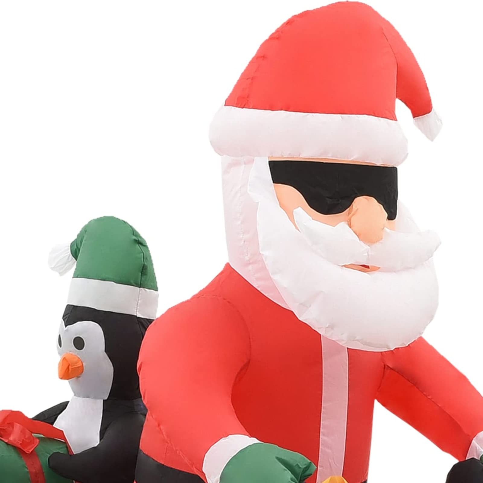 Papá Noel Inflable navideño en Moto LED IP44 160 cm, Figuras De Navidad Exterior, Decoración Exterior Navidad, Adornos Navideños, Figura Luz Navidad