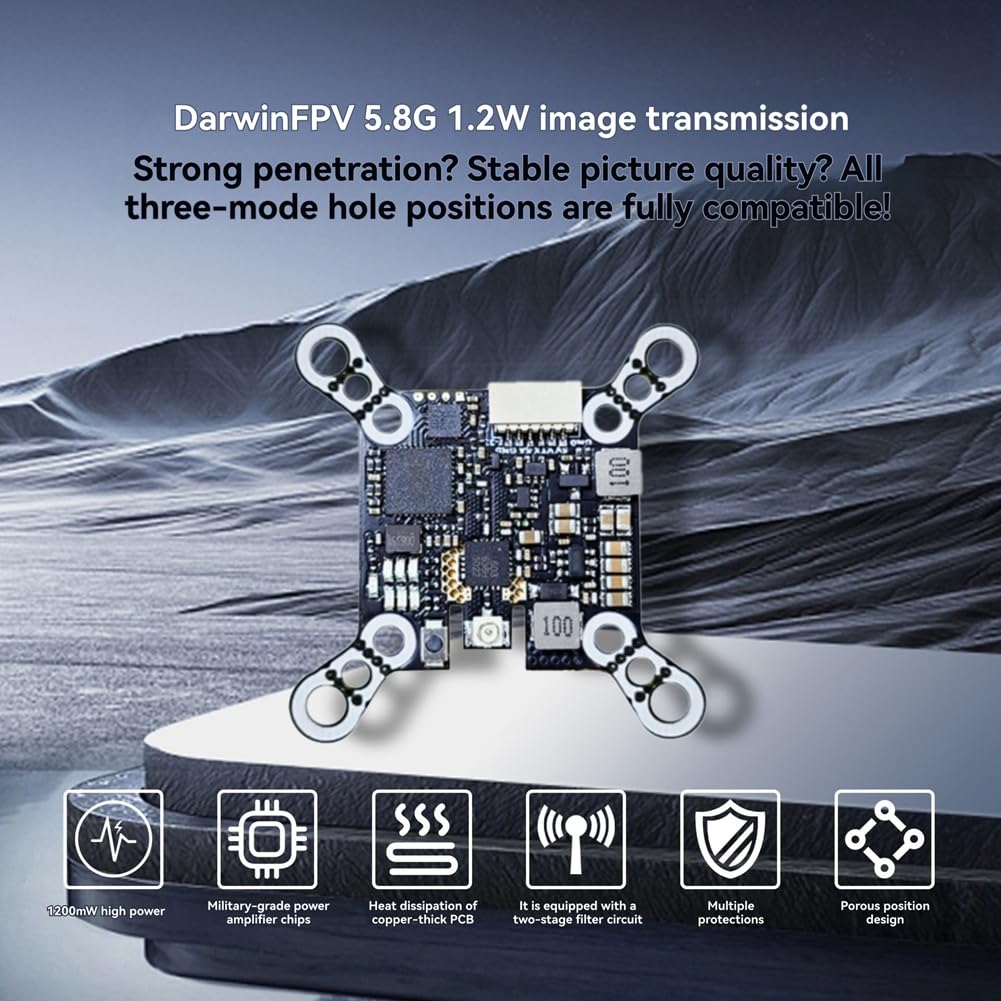 Per Baby Ape/PRO/V2 Quadcopter 1.2W 40CH 5.8G FPV Video Trasmettitore VTX 7-33V per Drone A Lungo Raggio
