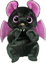 TY Beanie Boos T37384 Batiste the Bat with Large Purple Eyes and Glitter - The Big Sparkly Eyes Plush Toy - 15 cm