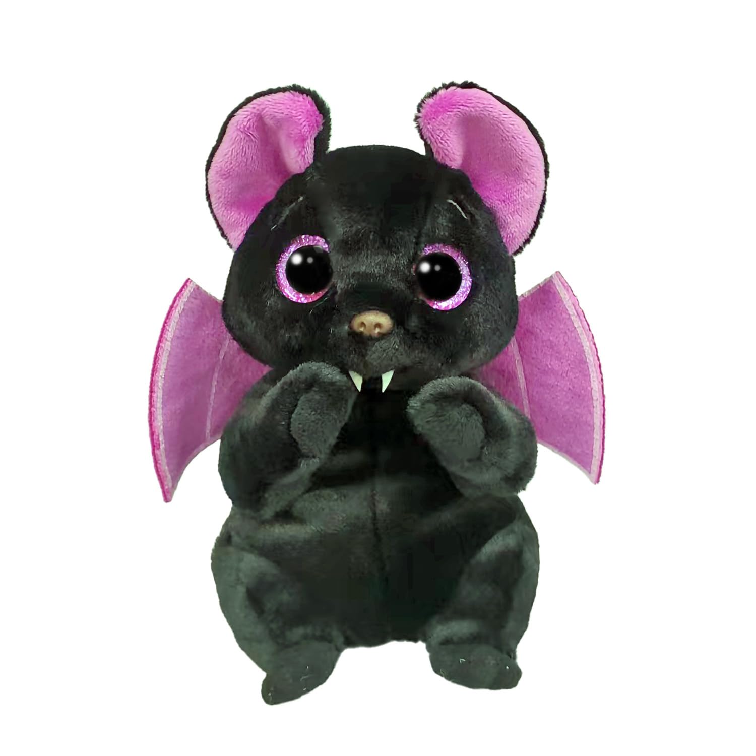 TY Beanie Boos - Batiste the Bat with Big and Sparkly Purple Eyes Plush Toy with Big Glitter Eyes - 15cm - T37384
