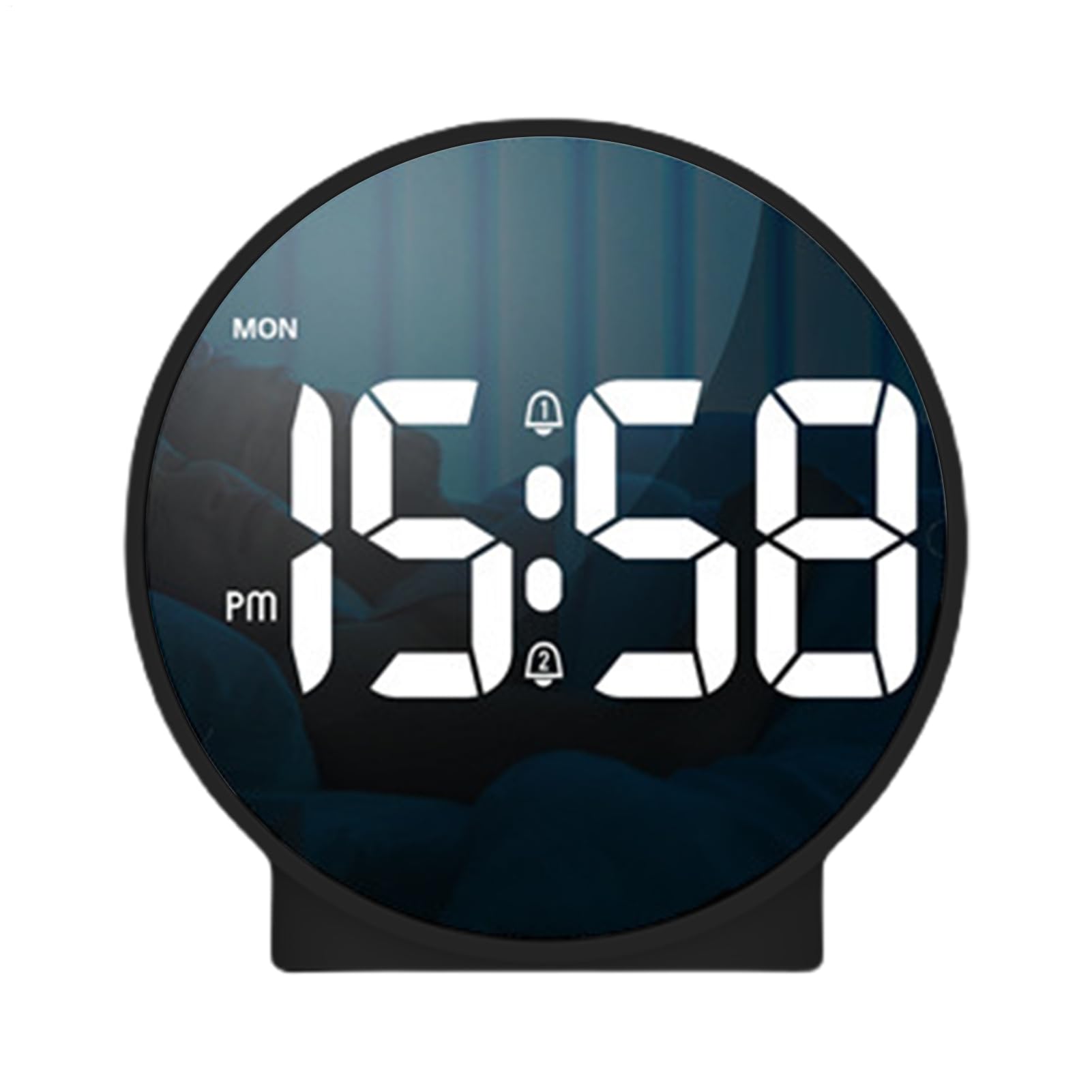 Reloj despertador LED moderno y estetico con brillo ajustable para dormitorio o sala