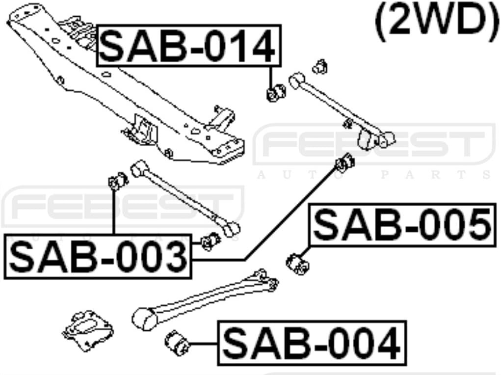 20271Aa021 - Arm Bushing (for Lateral Control Arm) For Subaru - Febest