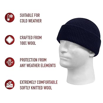 帽子 ALL Purpose Merino Watch Cap Rothco US Made Wool Watch Cap - All-Weather Protection and