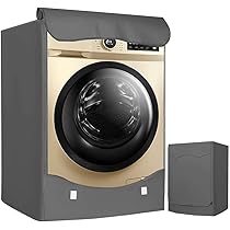 LEESITEC Coprilavatrice da Esterno Impermeabile per Lavatrice e Asciugatrice , con Apertura Frontale,Grigio, L,60×60×85 cm