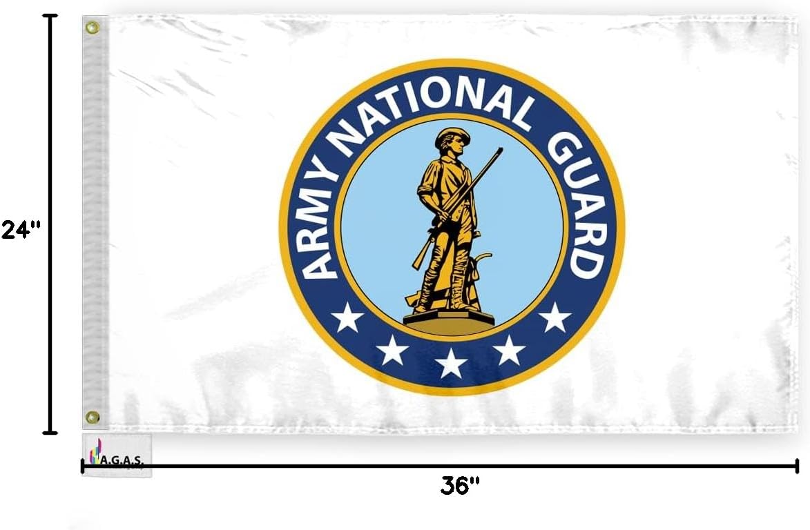 AGAS National Guard Flag US Army National Guard ARNG Military Flag 2 x 3 Ft Outdoor Garden Flag Durable Polyester with Brass Grommets Fade Resistant Patriotic Display