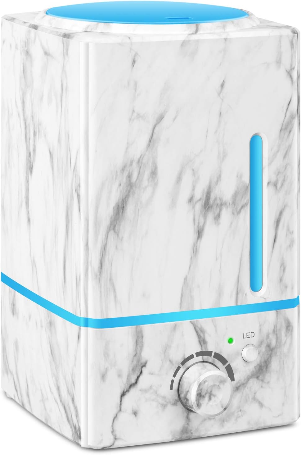 Essential Oil Diffuser, 1500ml Aromatherapy Diffuser Ultrasonic Cool Mist Humidifier with Auto-Off, Adjustable Output for Large Room, Cleaning Kit Included- White Marble