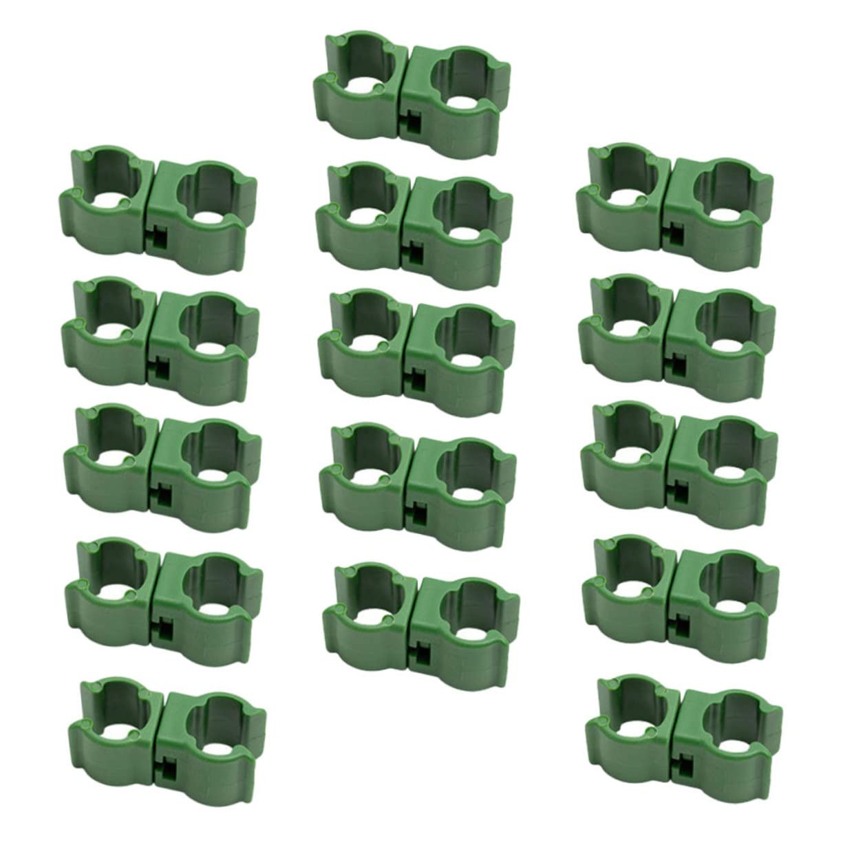 INOOMP 150stücke Verstellbare Pflanzenstützen Clips Grüne Verbindungselemente Für Kletterpflanzen Praktische Halterungen Für Gärten Und Gewächshäuser