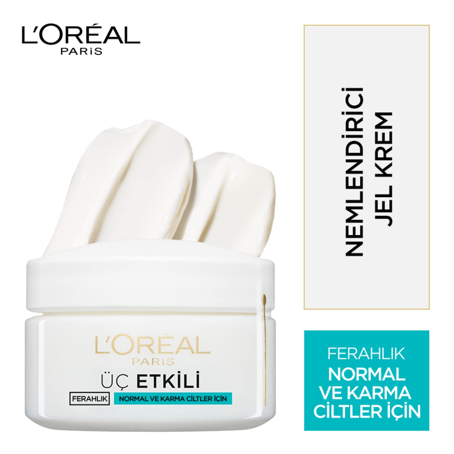 L’Oréal Paris L'Oréal Paris 3 Etkili Ferahlık Günlük Bakım Kremi Normal ve Karma Ciltler 50ml, 50 ml