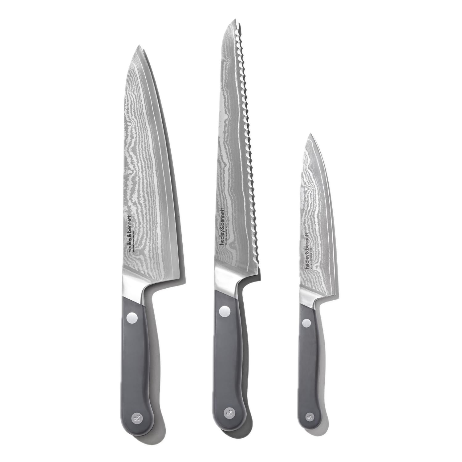 Amazon.com: hedley & bennett Kitchen Knife Set - 3 Piece Ultra