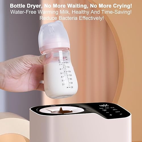 Miniatura 5 de Calentador de botellas sin agua con función de agitación, más seguro para el bebé, sin lavado, calentamiento de aire caliente circundante de leche