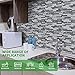LONGKING 10-Sheet Self-Adhesive Peel and Stick Backsplash for Kitchen, Vinyl Decorative Tiles (Gray)