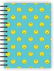 Caderneta A6 flexível Smile Verde/Azul com 80 folhas pautadas cod. 0317- abyaragraf