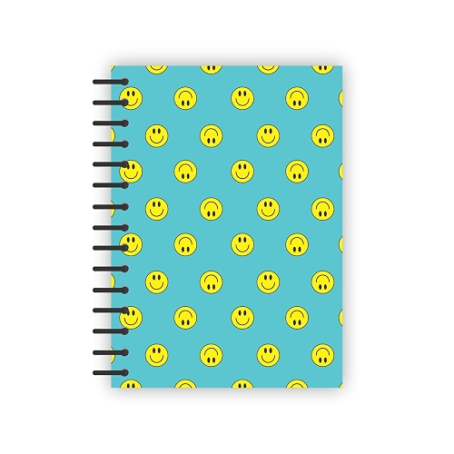 Caderneta A6 flexível Smile Verde/Azul com 80 folhas pautadas cod. 0317- abyaragraf