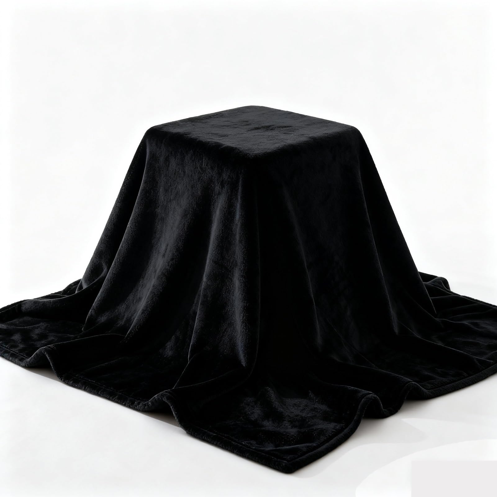Flanell Decke 135 x 260 cm Weich & Waschbar Kuscheldecke Fleecedecke Falten Beständig/Anti-Verfärben für Sofa/Couch Und Tagesdecke, Schwarz