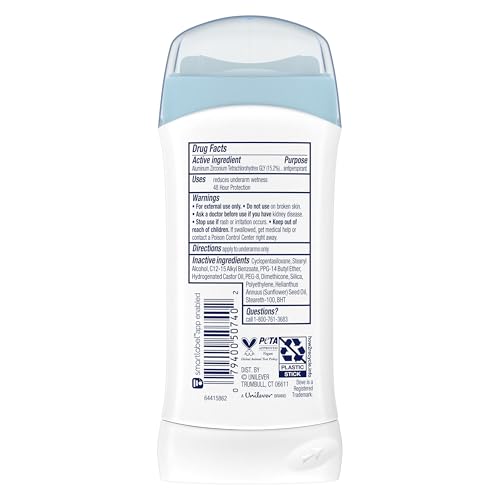 Dove Invisible Solid Antiperspirant Deodorant Stick for Women, Sensitive, For All Day Underarm Sweat & Odor Protection 2.6 oz