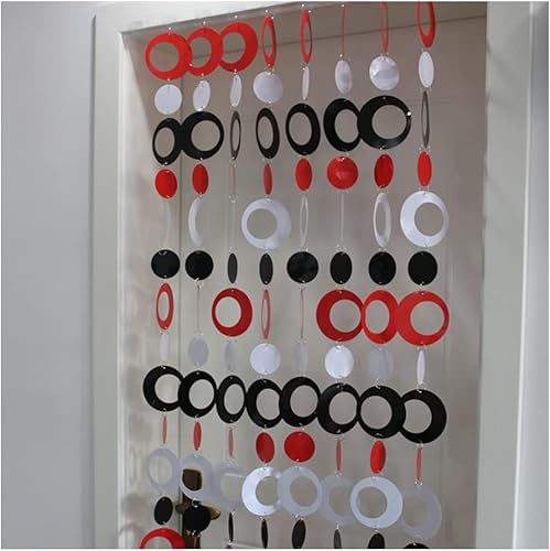 QueenBox Cortina redonda de lentejuelas de 63 pulgadas, 8 piezas, cortina de cadena de puerta brillante para panel de pared, con flecos, ventana,