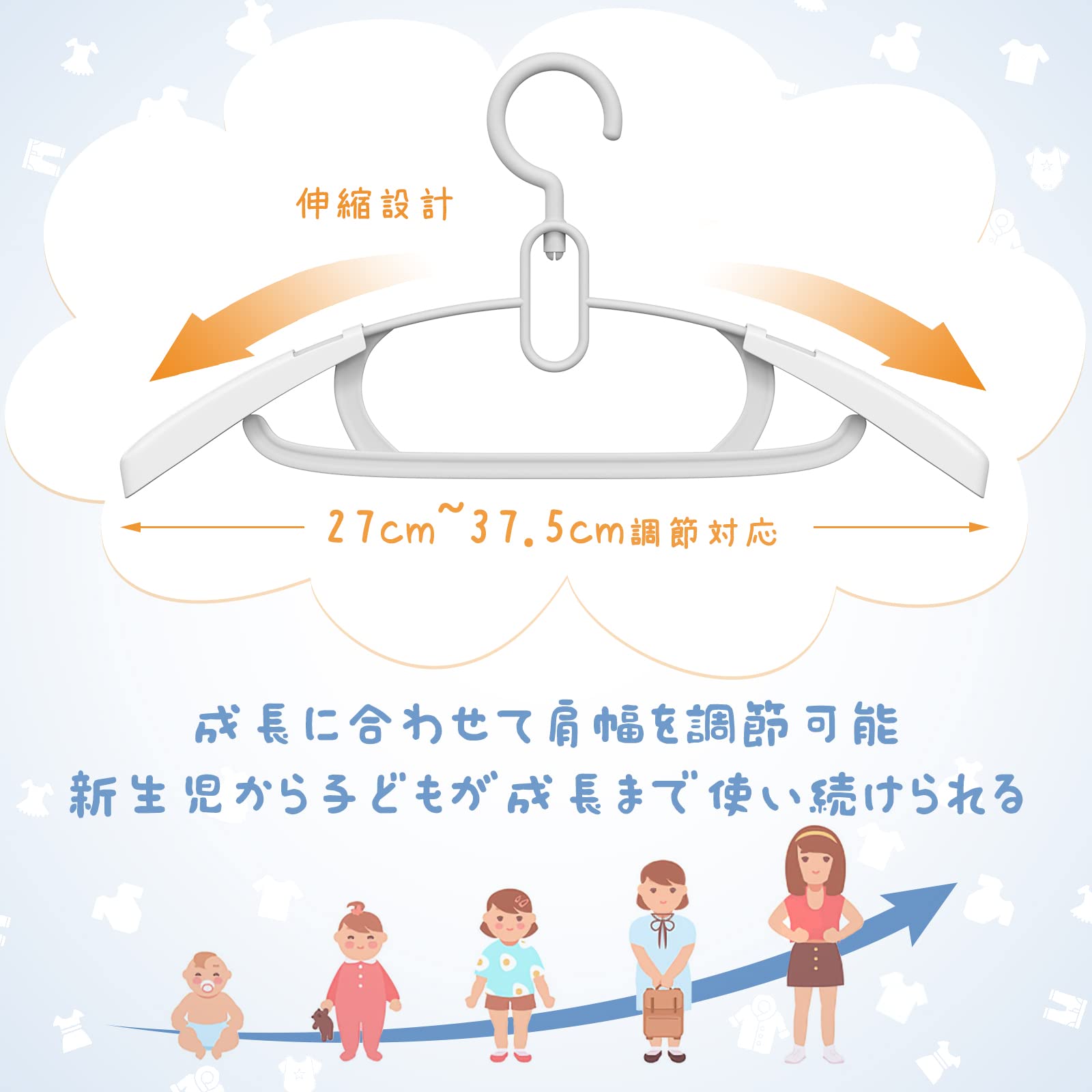 Amazon.co.jp: ベビーハンガー 20本セット Housolution 子供用ハンガー