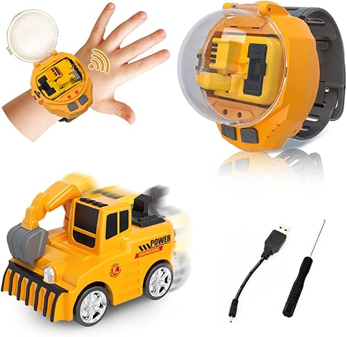 Fegalop 2022 - Mini reloj de coche RC de 24 GHz reloj desmontable para automóvil caja de carga USB caja de carga USB mini coche eléctrico juguetes