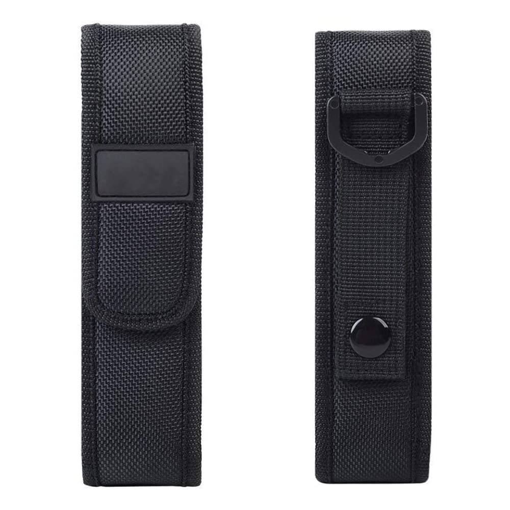 Taschenlampe Tasche, 2 Stück T220 Taschenlampen Holster fur Gürtel, Taschenlampenholster für die Jagd im Freien, Camping, Schwarz (16.5 cm + 20 cm)