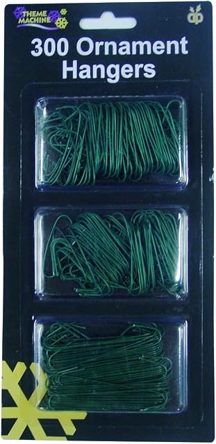 Pack Of 300 Green Ornament Hooks - Bauble Hangers - Tree Hooks - Christmas Trimmings.