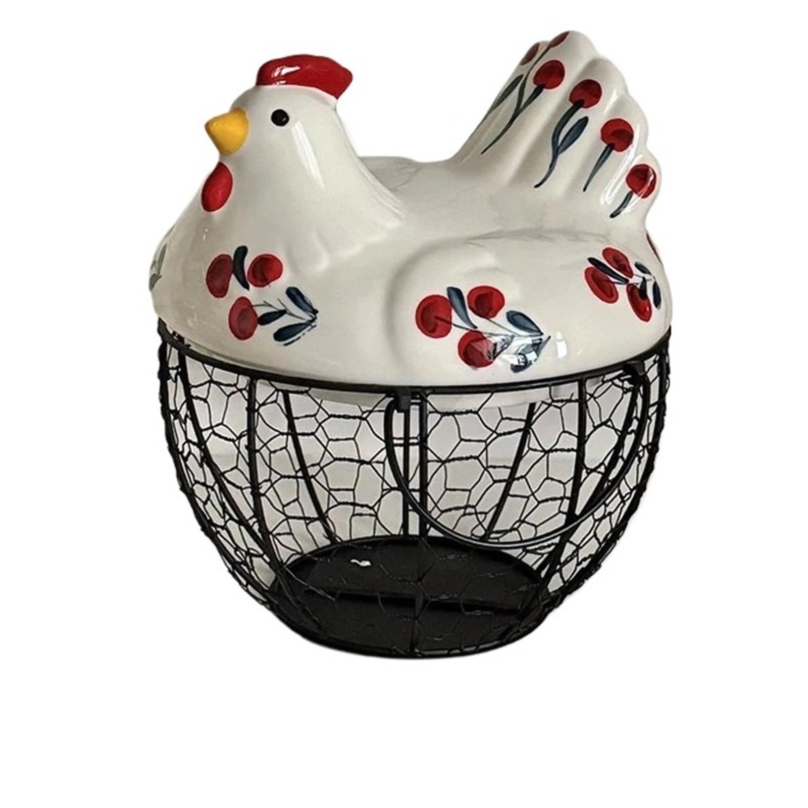 egg basket, Holds 20-25 Eggs, Egg Holder, Organizer Case, Container Basket(White Cherry Basket)