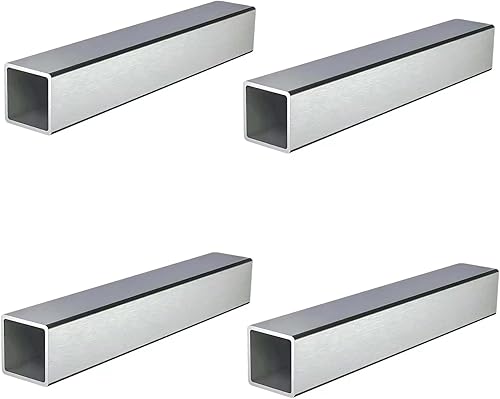 Tubo cuadrado de acero inoxidable de 0.984 in x 0.984 in x 0.079 in x 23.622 in, 1 pulgada x 1 pulgada x 225 pulgadas x 23.62 pulgadas de largo,