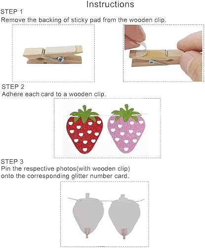 Miniatura 7 de Decoración de fiesta de primer cumpleaños de fresa, cartel mensual de fotos de bayas dulces, decoración de pastel dulce para fiesta de primer