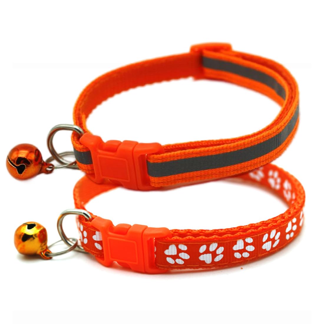 Coleira Para Gatos Com Sino - Pack 2 Unidades Refletivas E Ajustáveis
