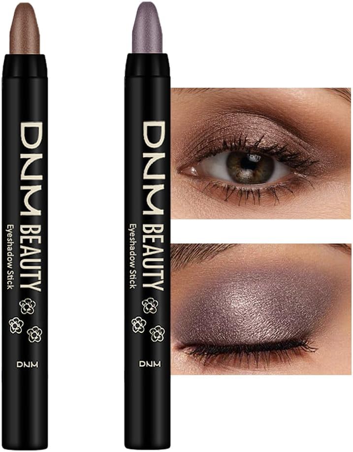 evpct 2Pcs Cream Eyeshadow Sticks Set for Eyes Waterproof, Cocoa Shimmer & Smoky Amethyst Shimmer Matte Eye shadow Stick Pencil Pen Bulk sombras en crema para ojos 21+24